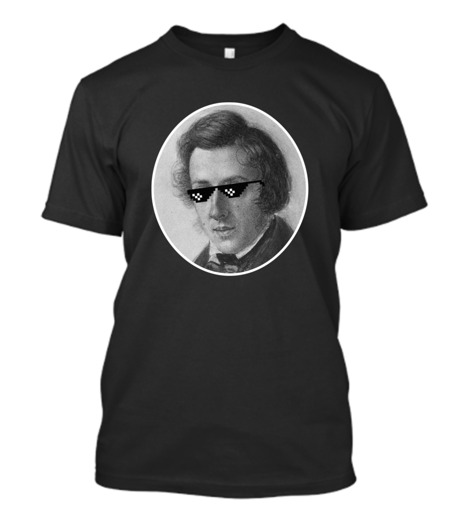 Thug Life Chopin With Pixel Sunglasses T-Shirt