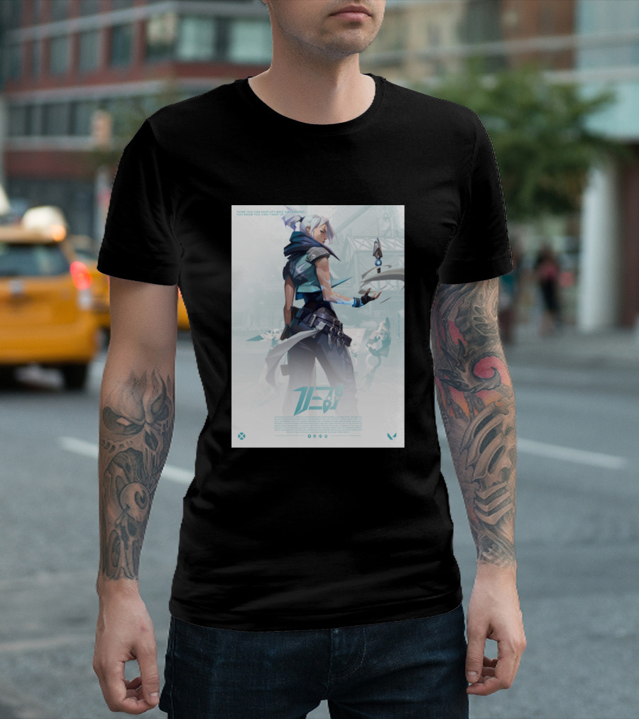 Valorant Agent Jett Professional Look Fear See Stand Tall T-Shirt