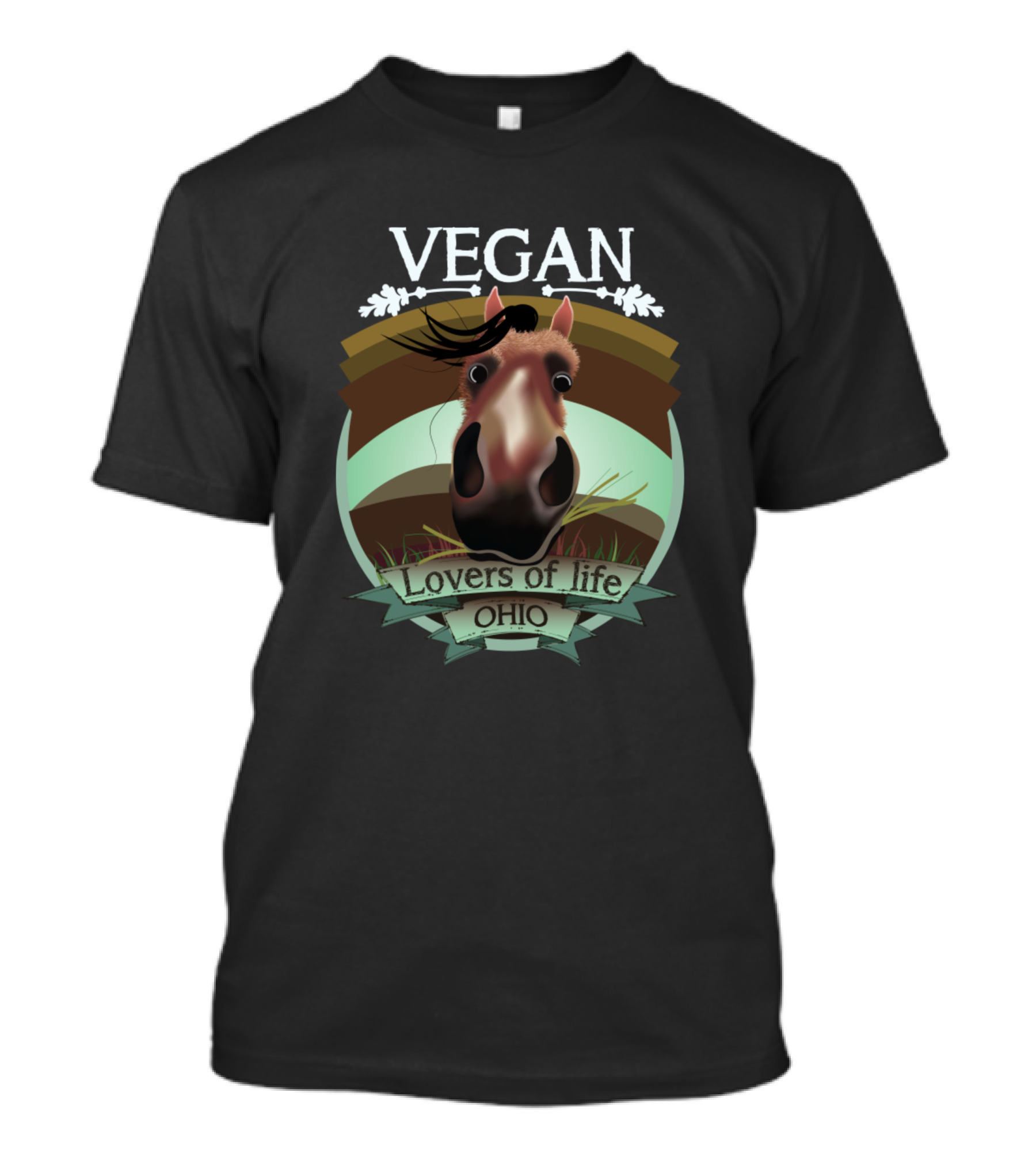 Vegan Lovers Of Life Ohio Horse T-Shirt