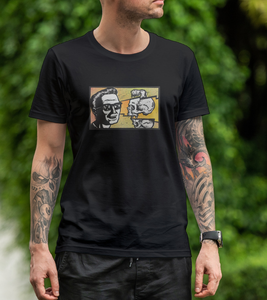 X Ray Spex Skull Pop Art Warhol Lichtenstein Comic Skull Sunglasses T-Shirt
