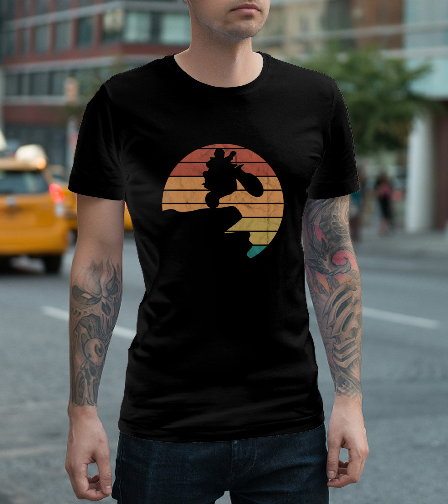 Dirt Bike Mx Motocross Supercross Sunset Jump T-Shirt