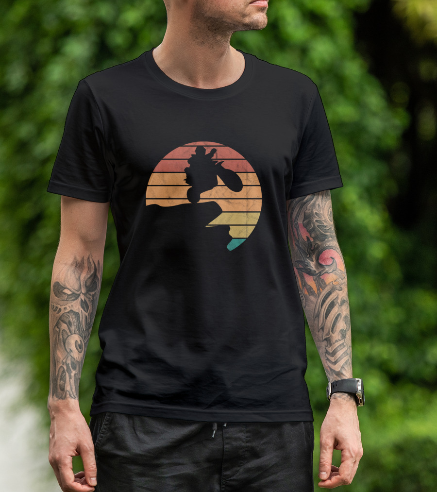 Dirt Bike Mx Motocross Supercross Sunset Jump T-Shirt