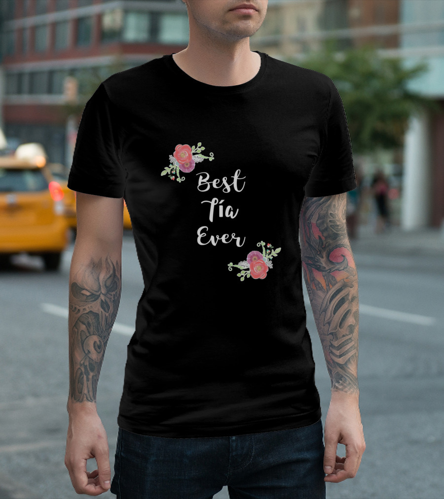 Best Tía Ever Floral T-Shirt