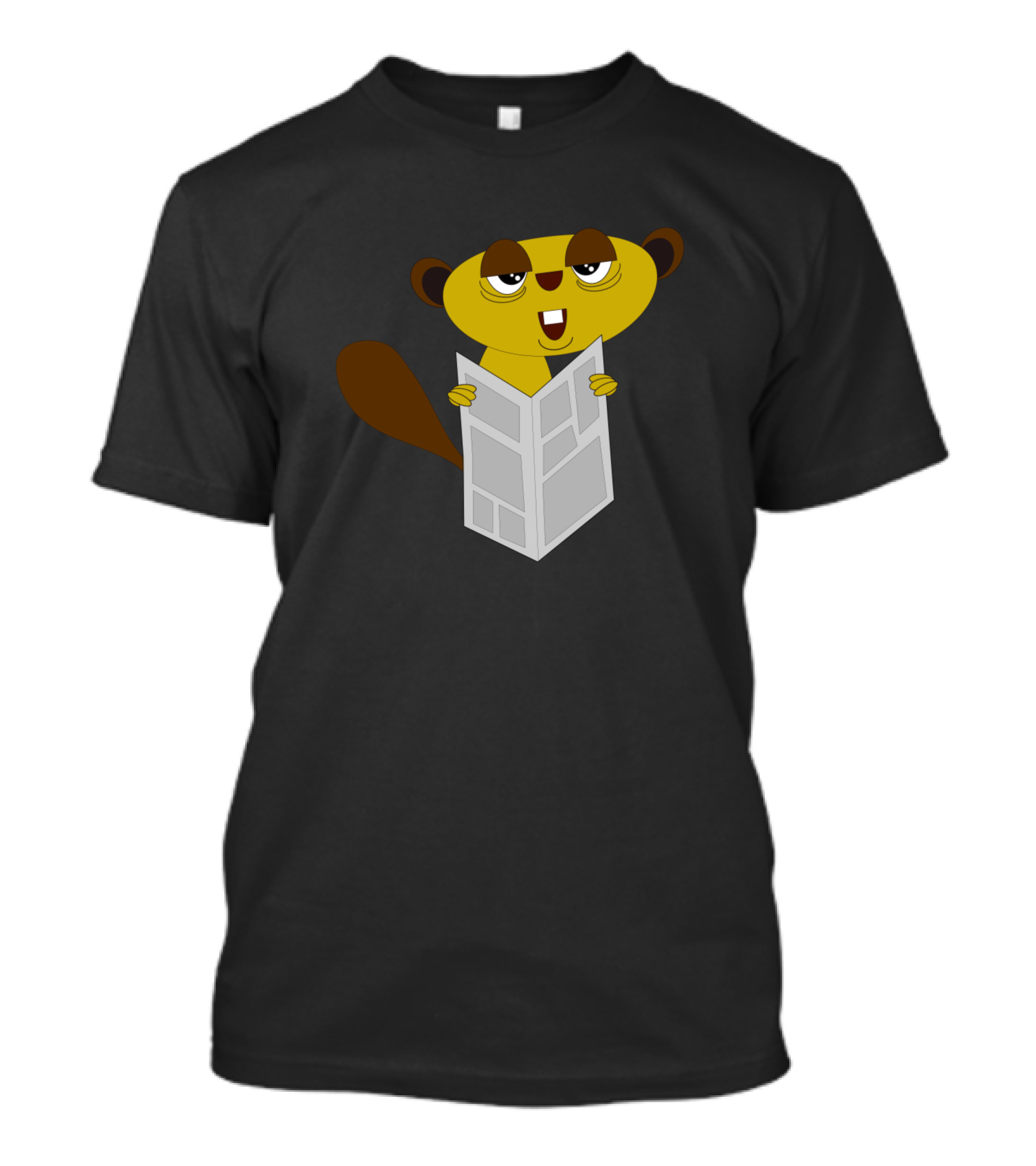 Funny Animal Holding Book With Amused Expression T-Shirt