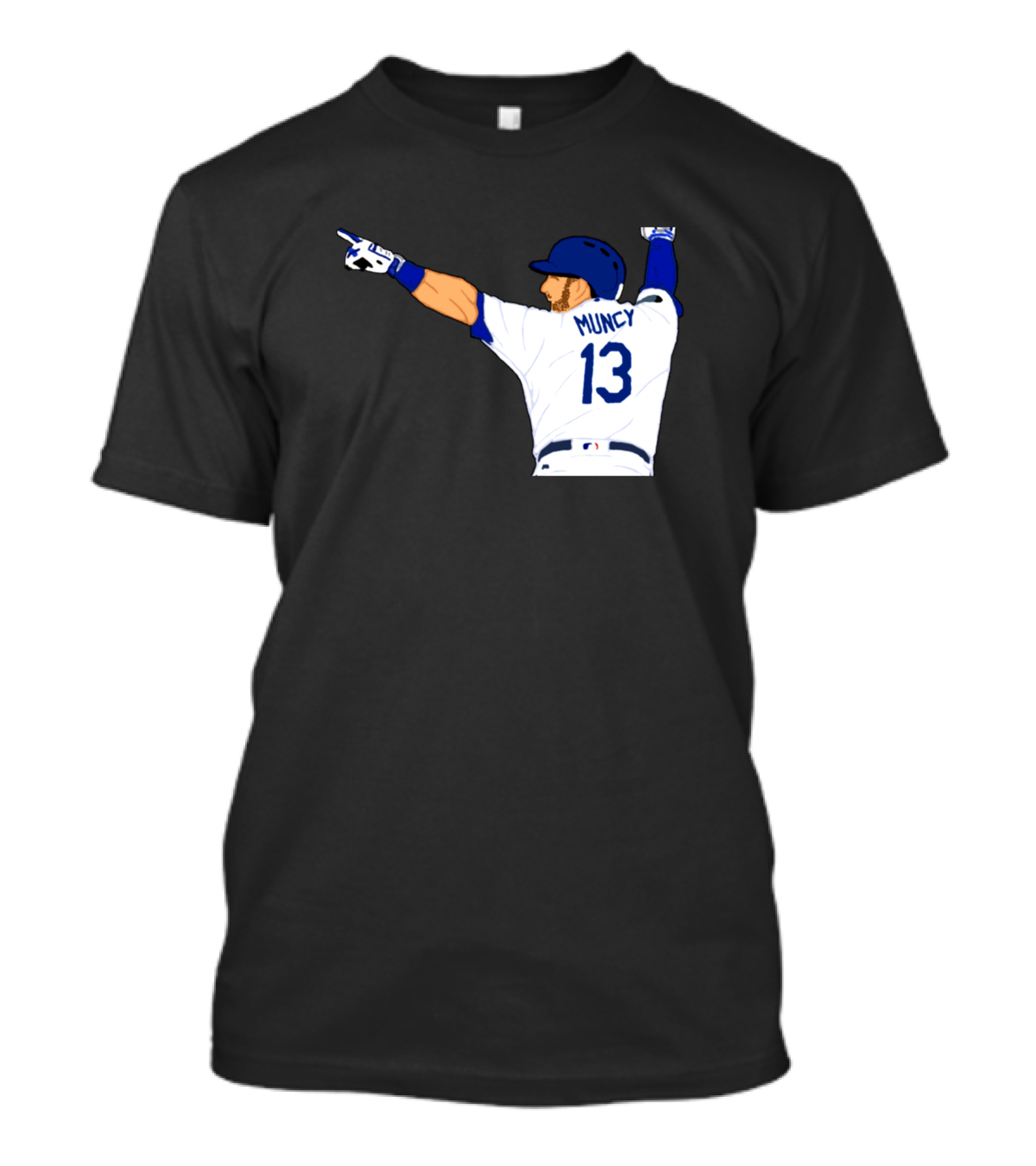 Muncy 13 Home Run LA Baseball Player Action T-Shirt