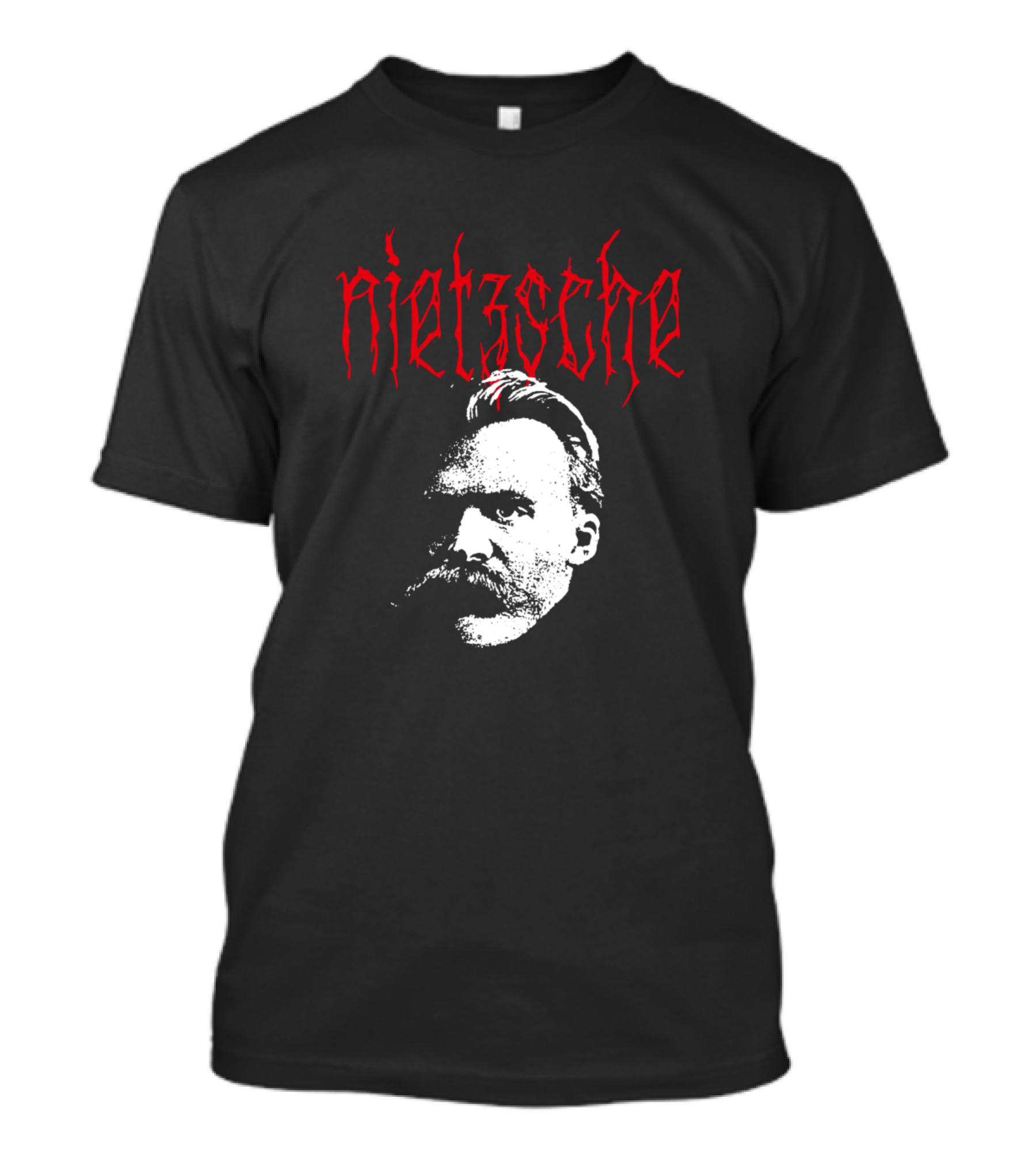 Nietzsche Gothic Metal Typography T-Shirt