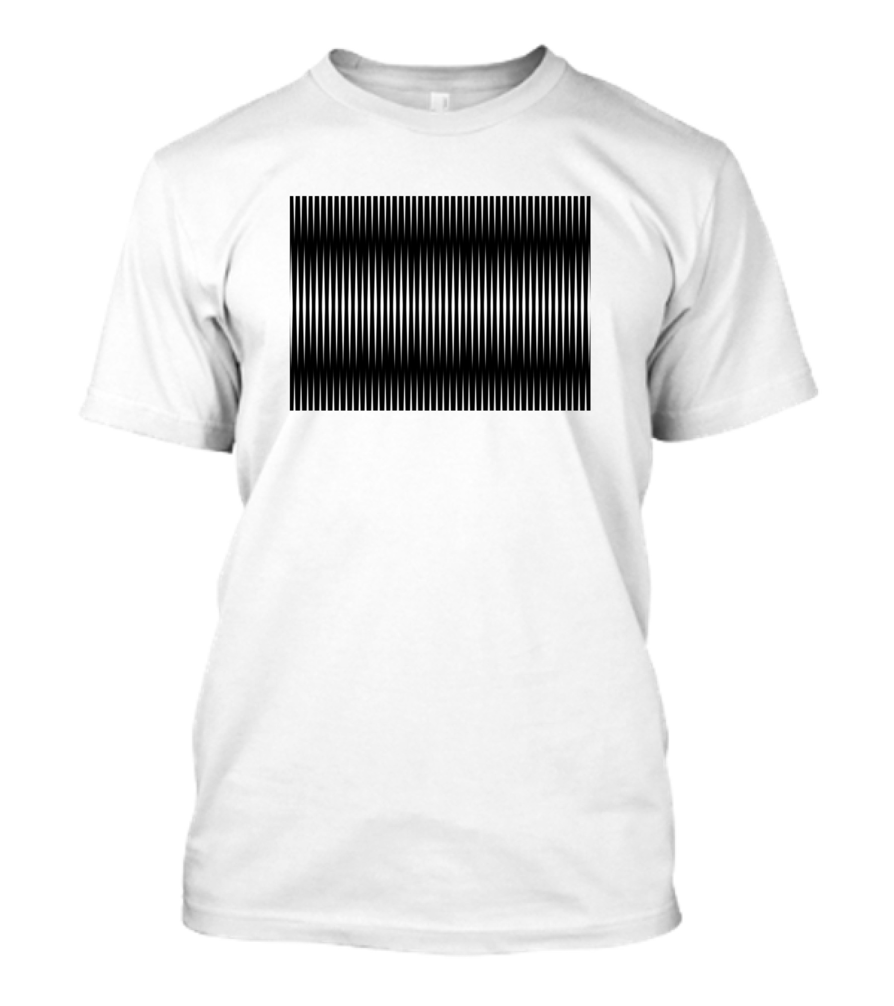 Black Linear Stripes Optical Illusion T-Shirt
