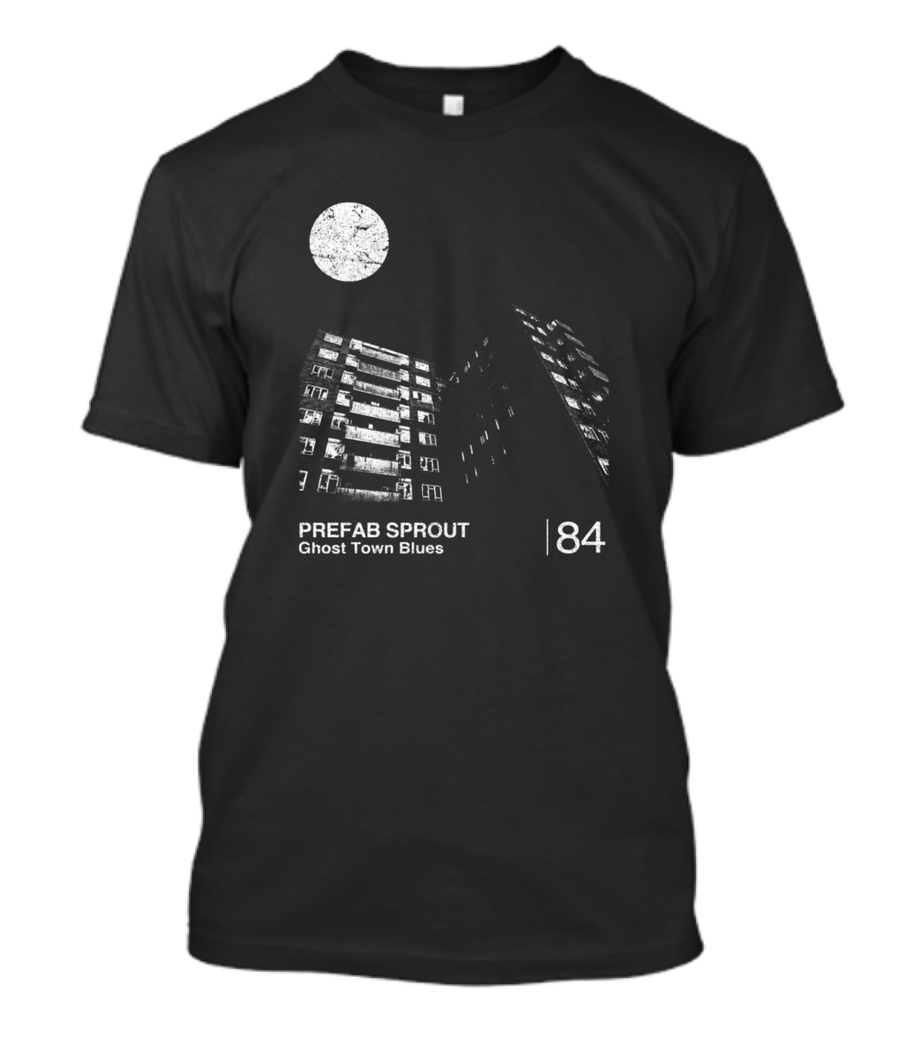 PREFAB SPROUT Ghost Town Blues 84 Moon Urban Skyline T-Shirt