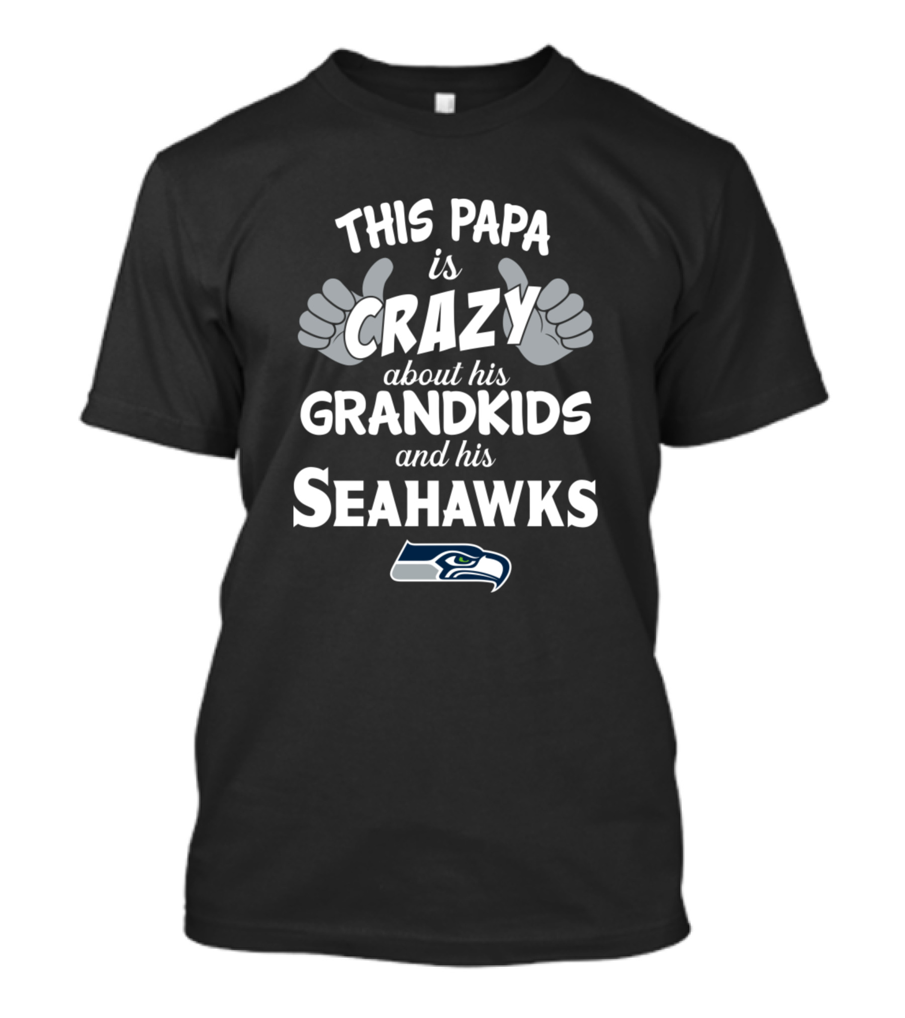 This Papa Is Crazy About His Grandkids And His Seahawks T-Shirt