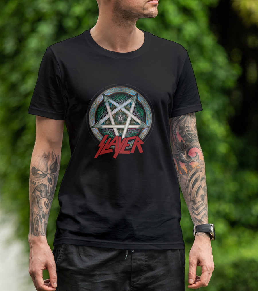 Slayer Pentagram Metal Skull T-Shirt