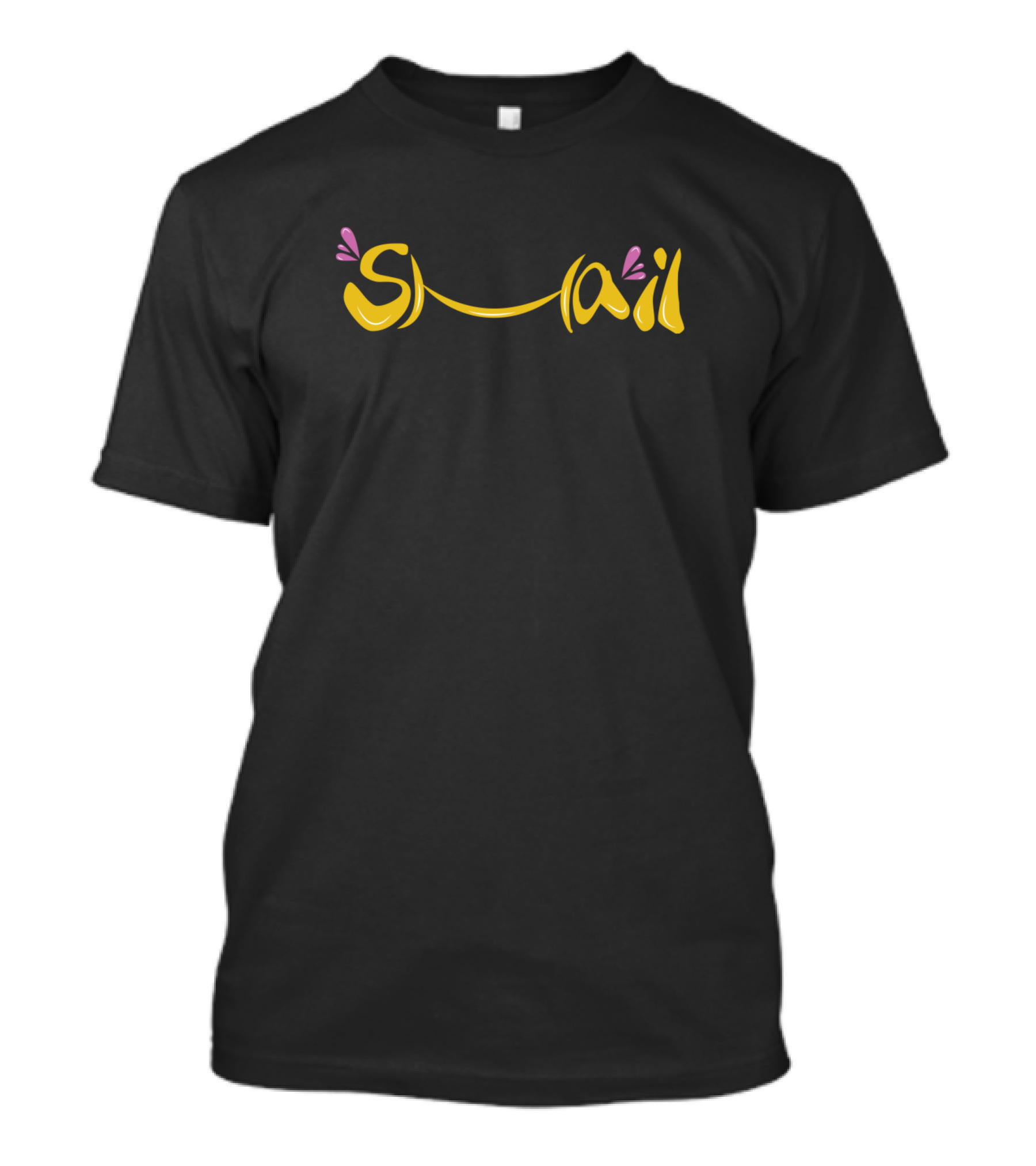 Smail With Whimsical Yellow Text And Pink Accents T-Shirt