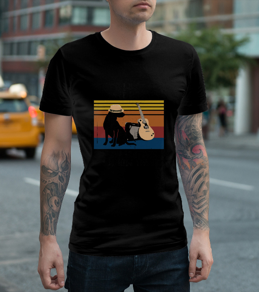 That's What I Do I Pet Dogs I Play Guitars and I Know Things Retro Vintage T-Shirt