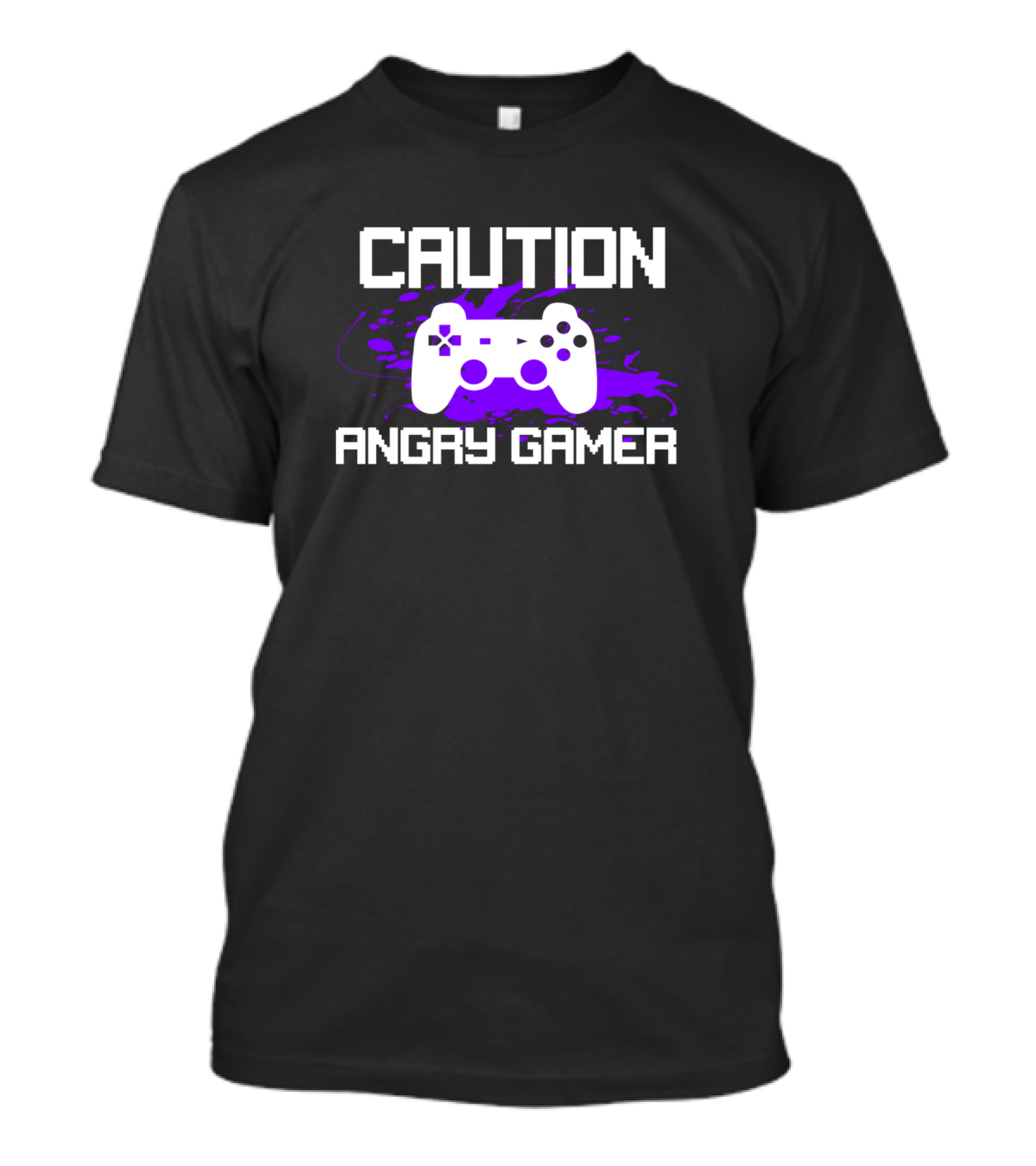 Caution Angry Gamer Controller Retro Gaming Warning T-Shirt