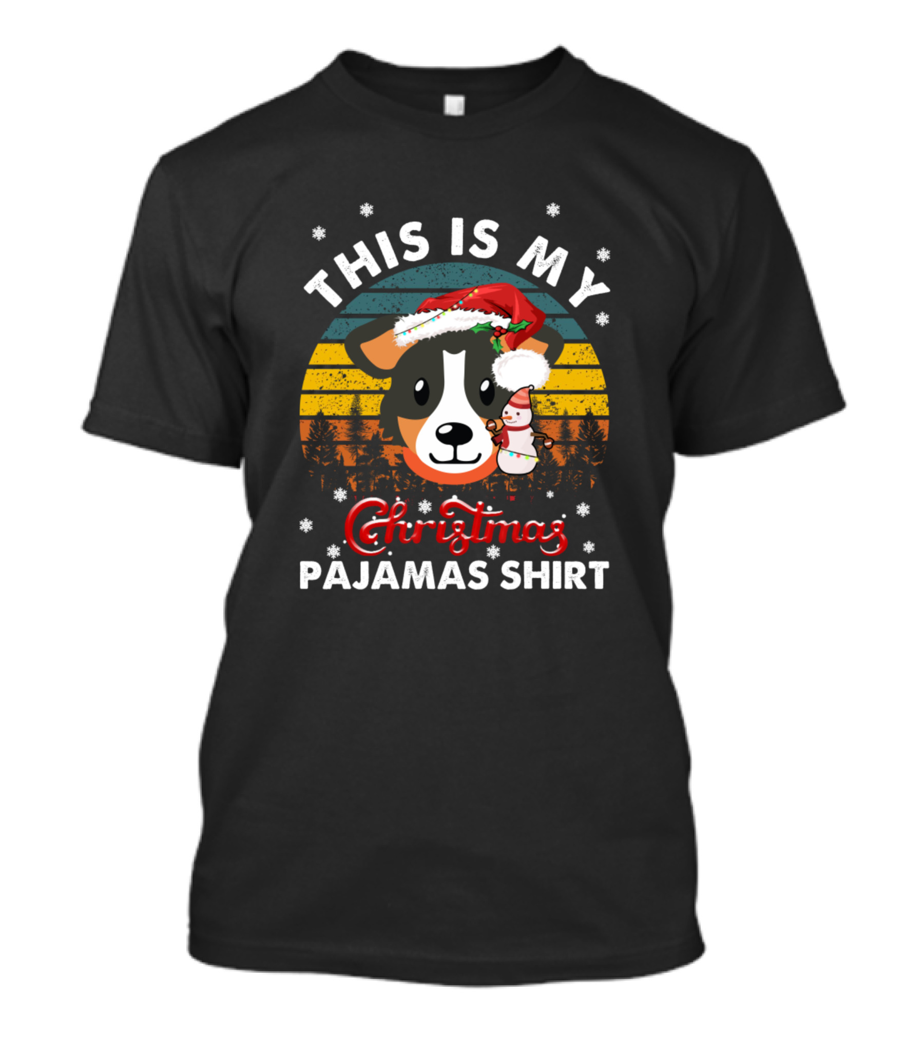 This Is My Christmas Pajamas Shirt Vintage Entlebucher T-Shirt