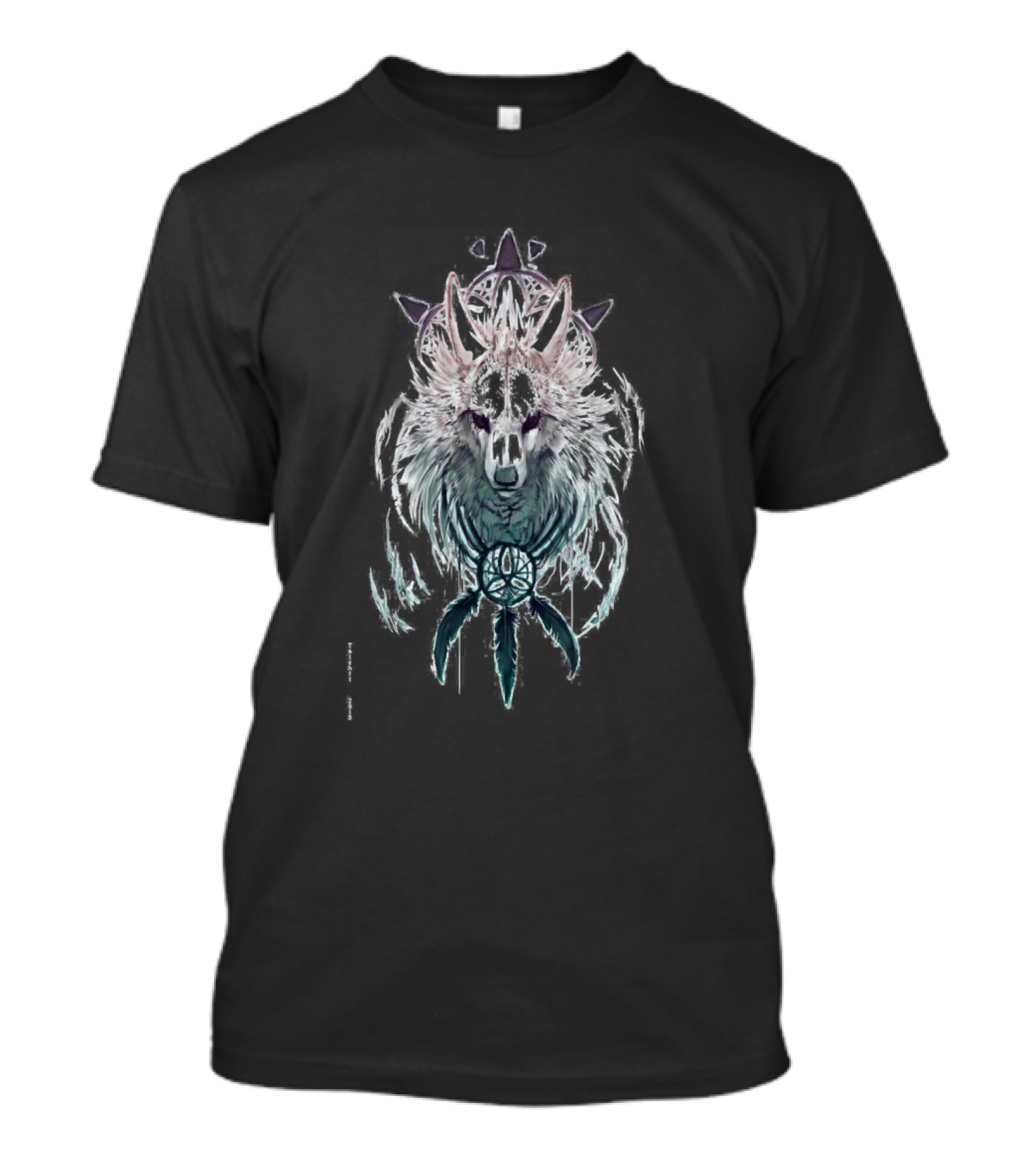 Wolf Dream Catcher Wild Life Spirit Totem T-Shirt