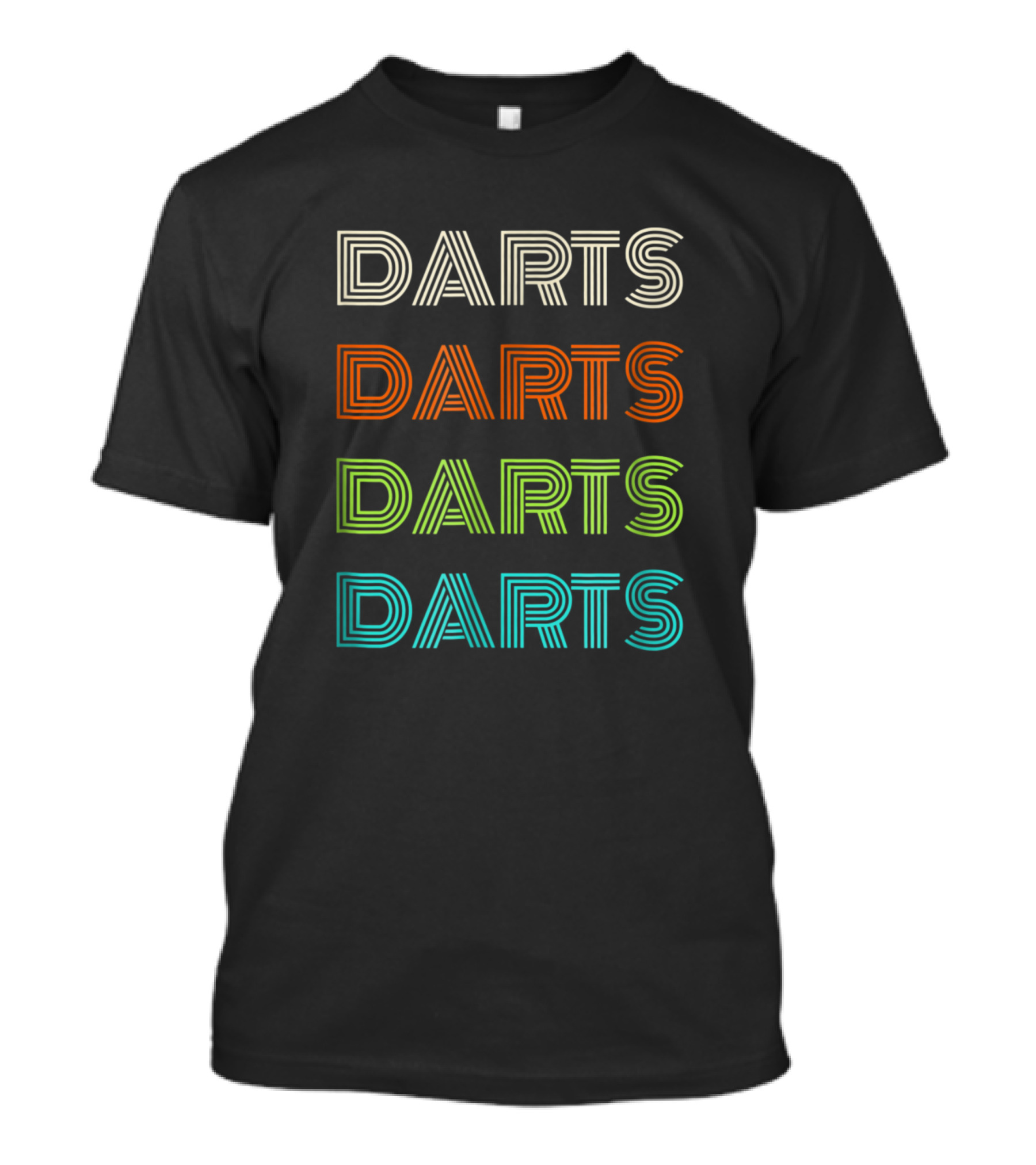 Worlds Okayest Darts Player Trophy Repeated Darts Text T-Shirt