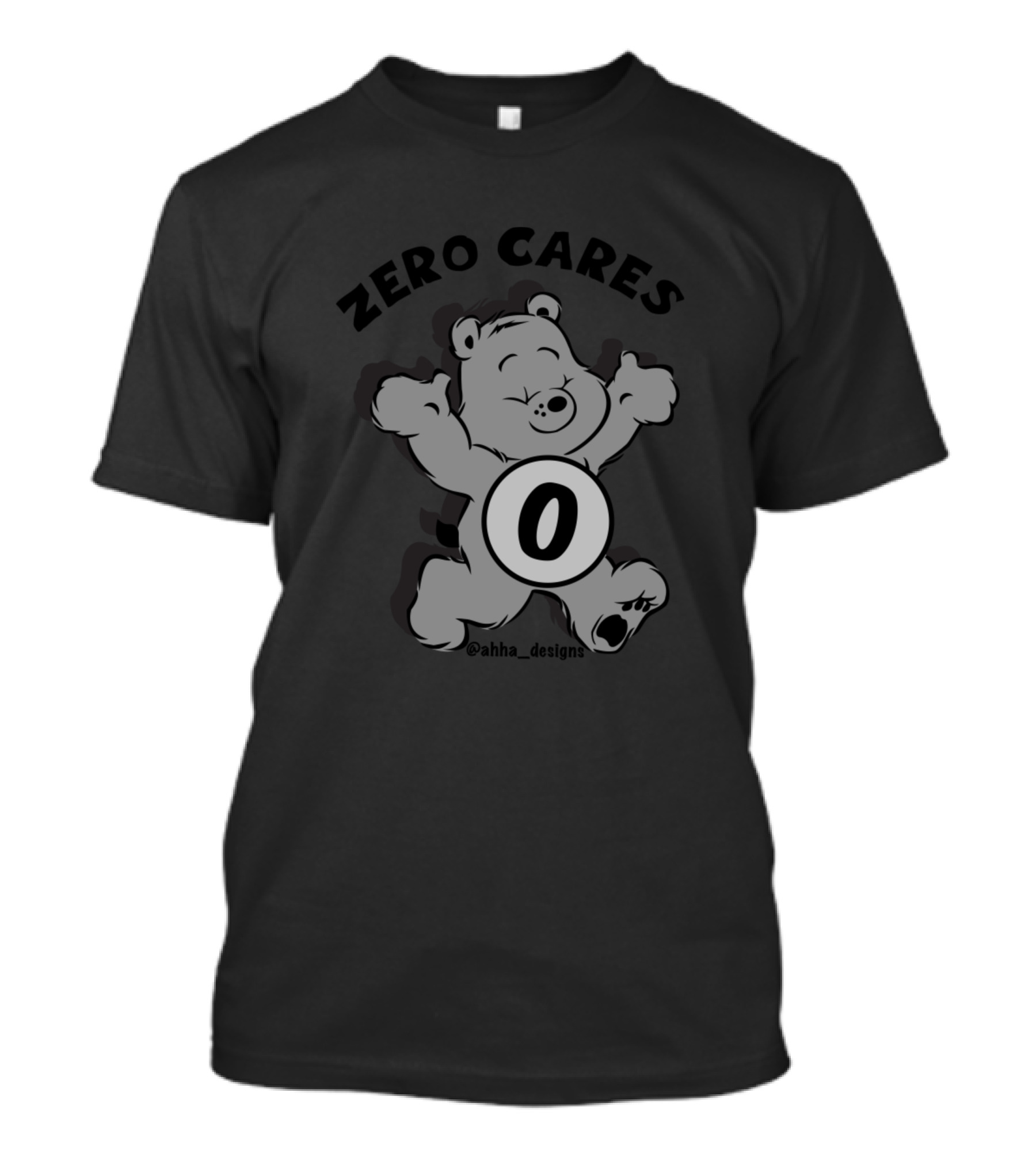 Zero Cares Bear With Zero On Belly By Ahha T-Shirt