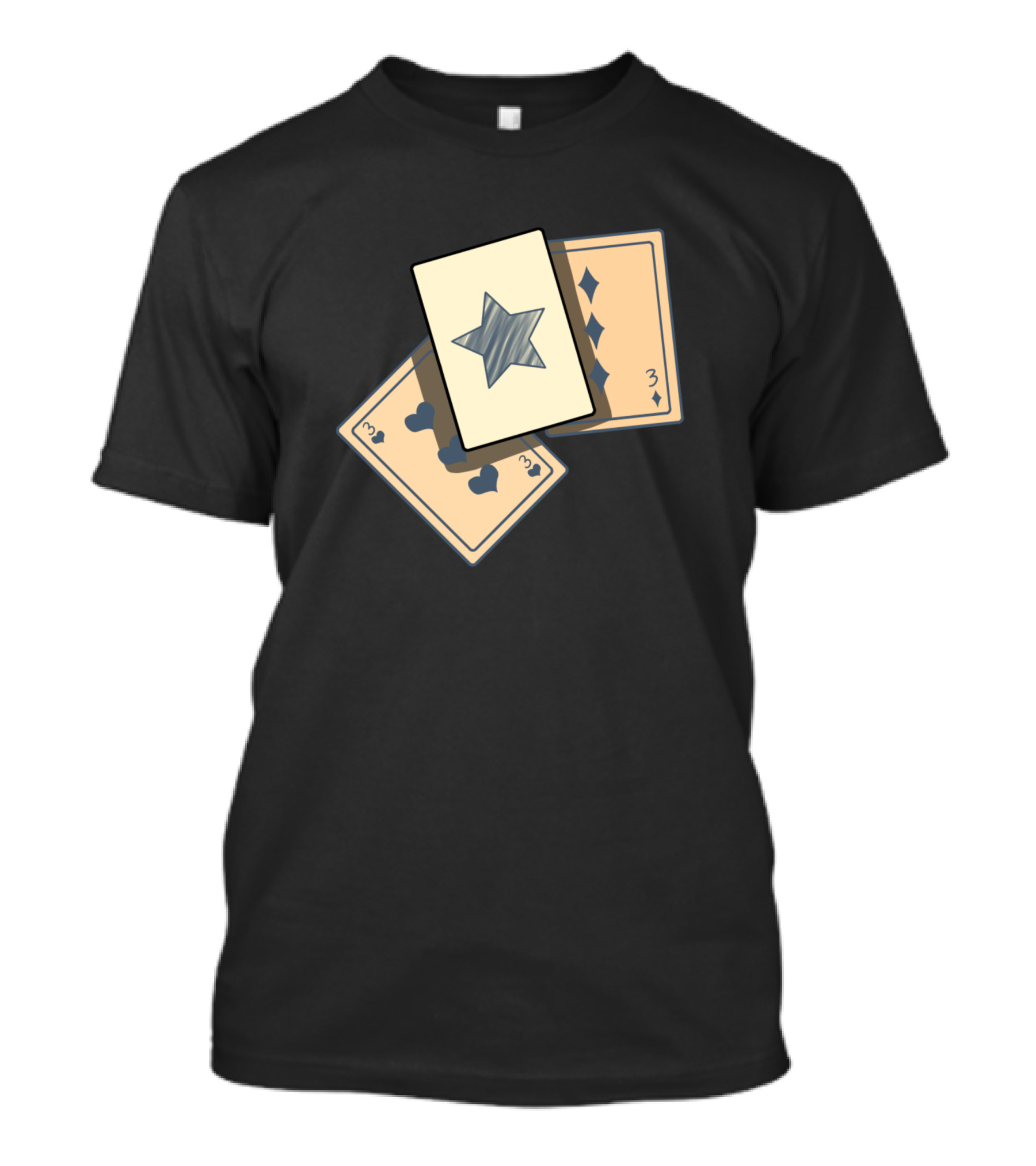 3 Cards Star Heart Diamond Playing Trio T-Shirt