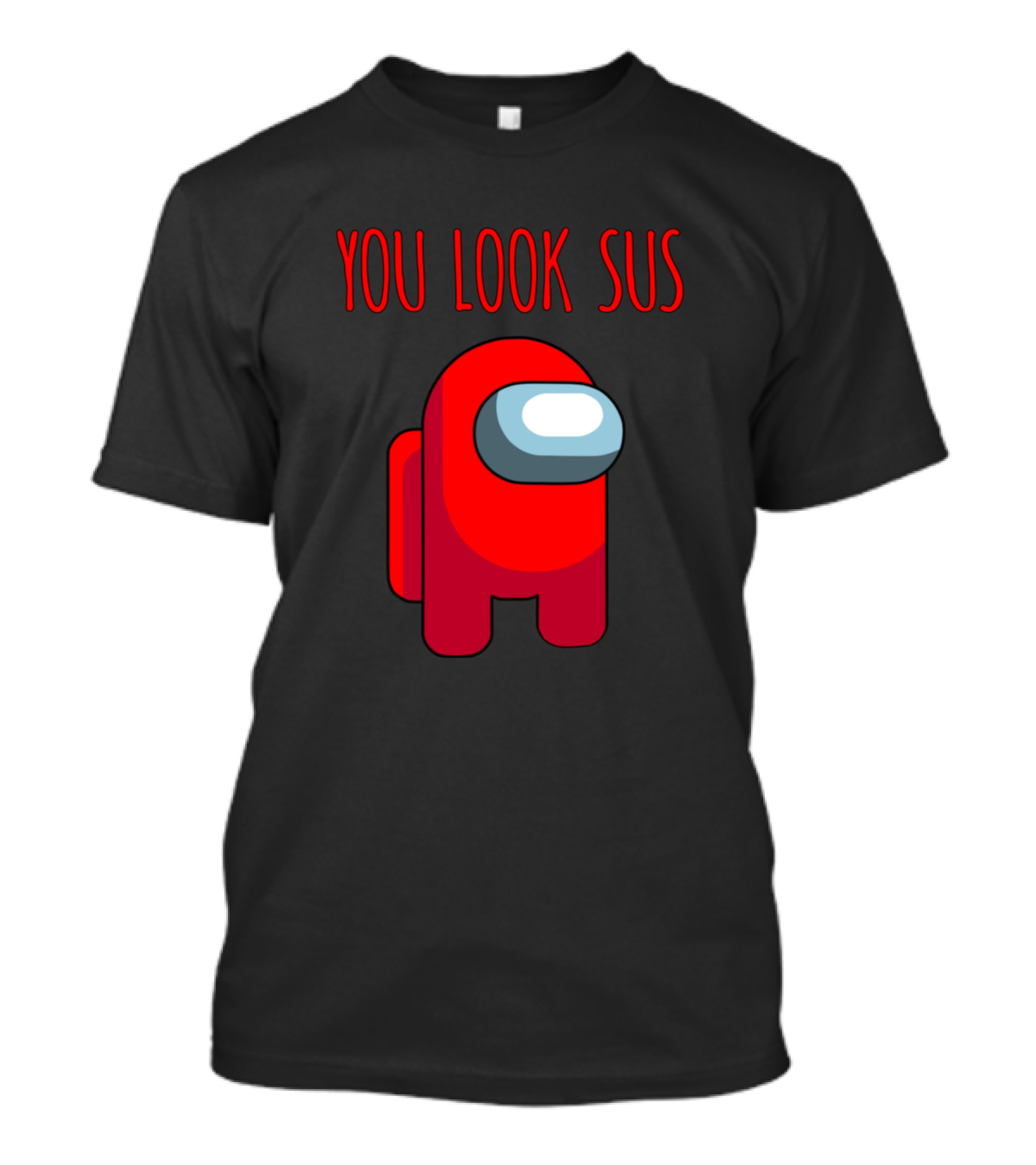 Among Us You Look Sus Red Crewmate Character T-Shirt