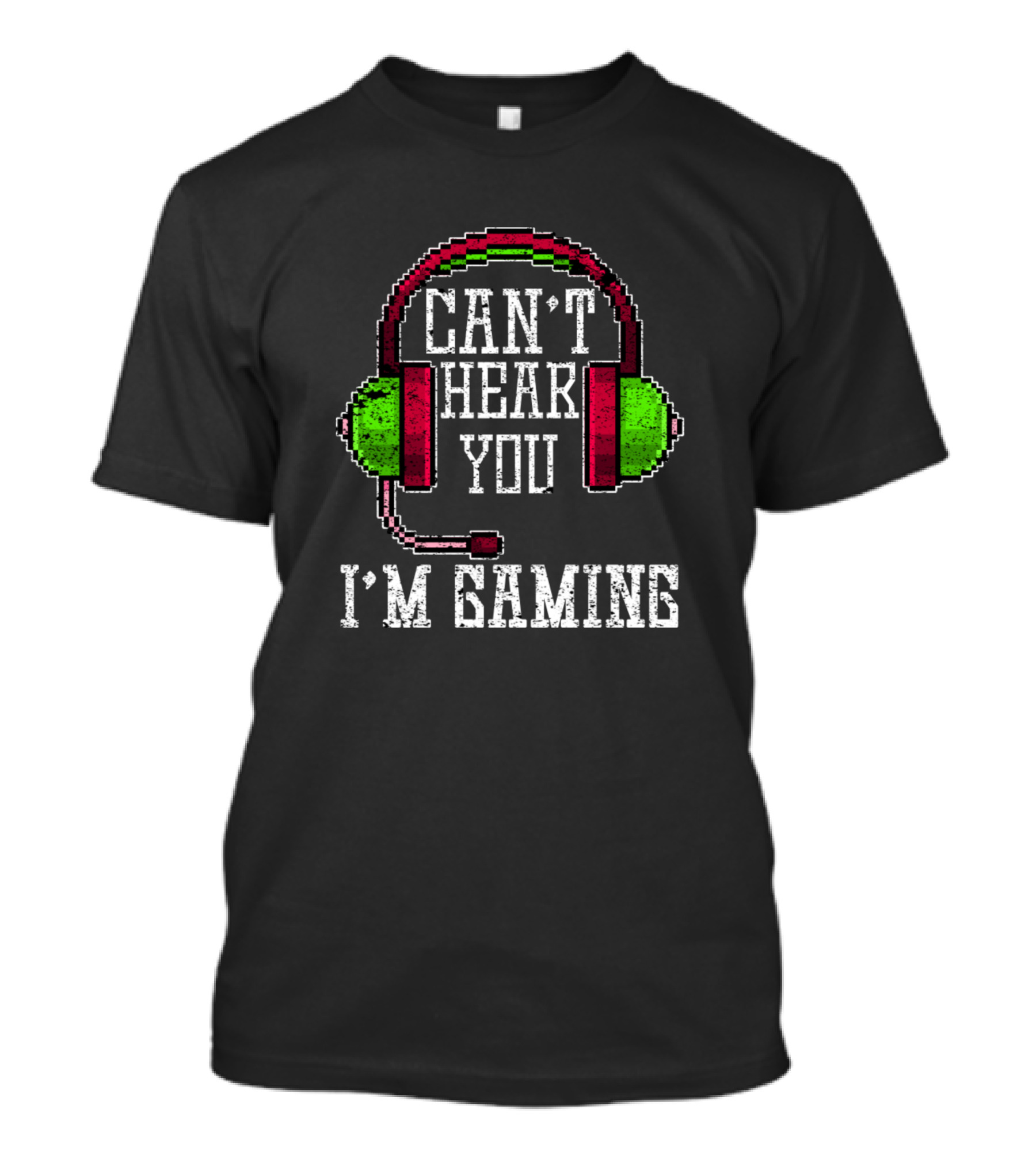 Can't Hear You I'm Gaming Funny Vintage Gamer Headset T-Shirt