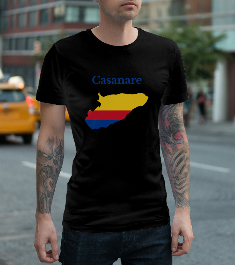 Casanare Colombia Map With Colombian Flag Colors T-Shirt