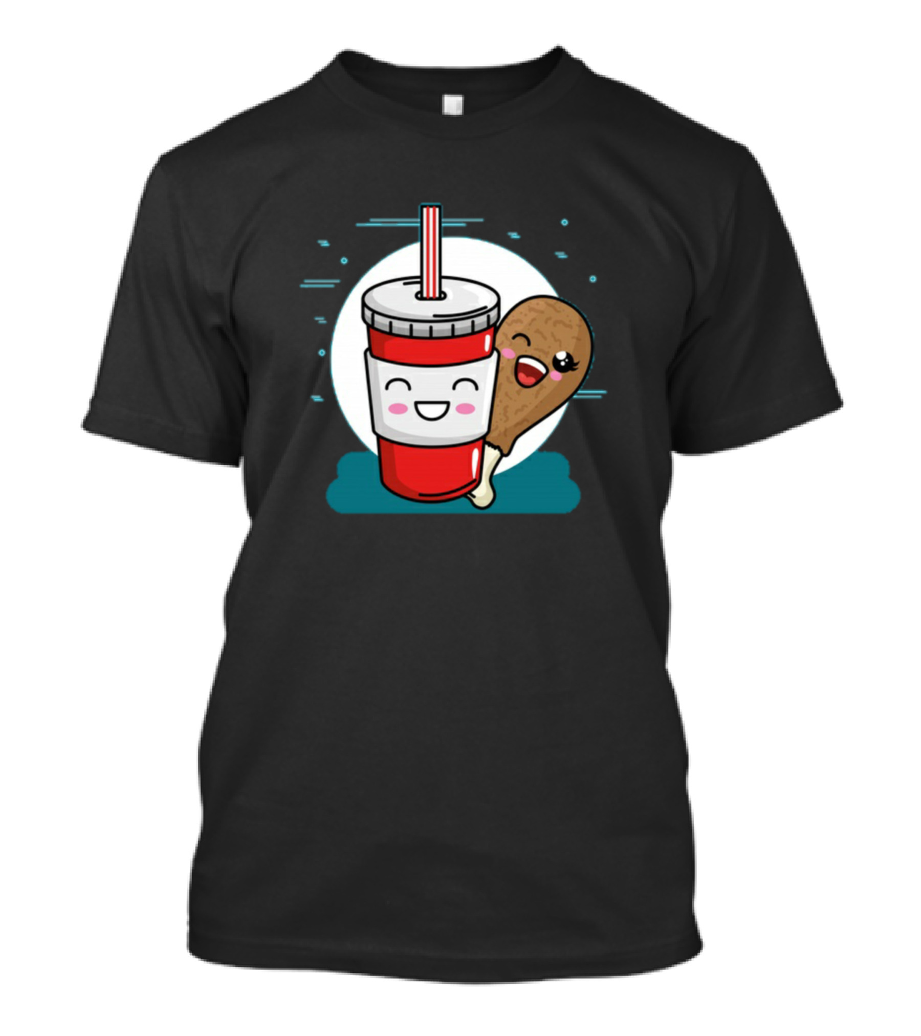 Chicken Nuggets Drink And Drumstick Kawaii Combo T-Shirt