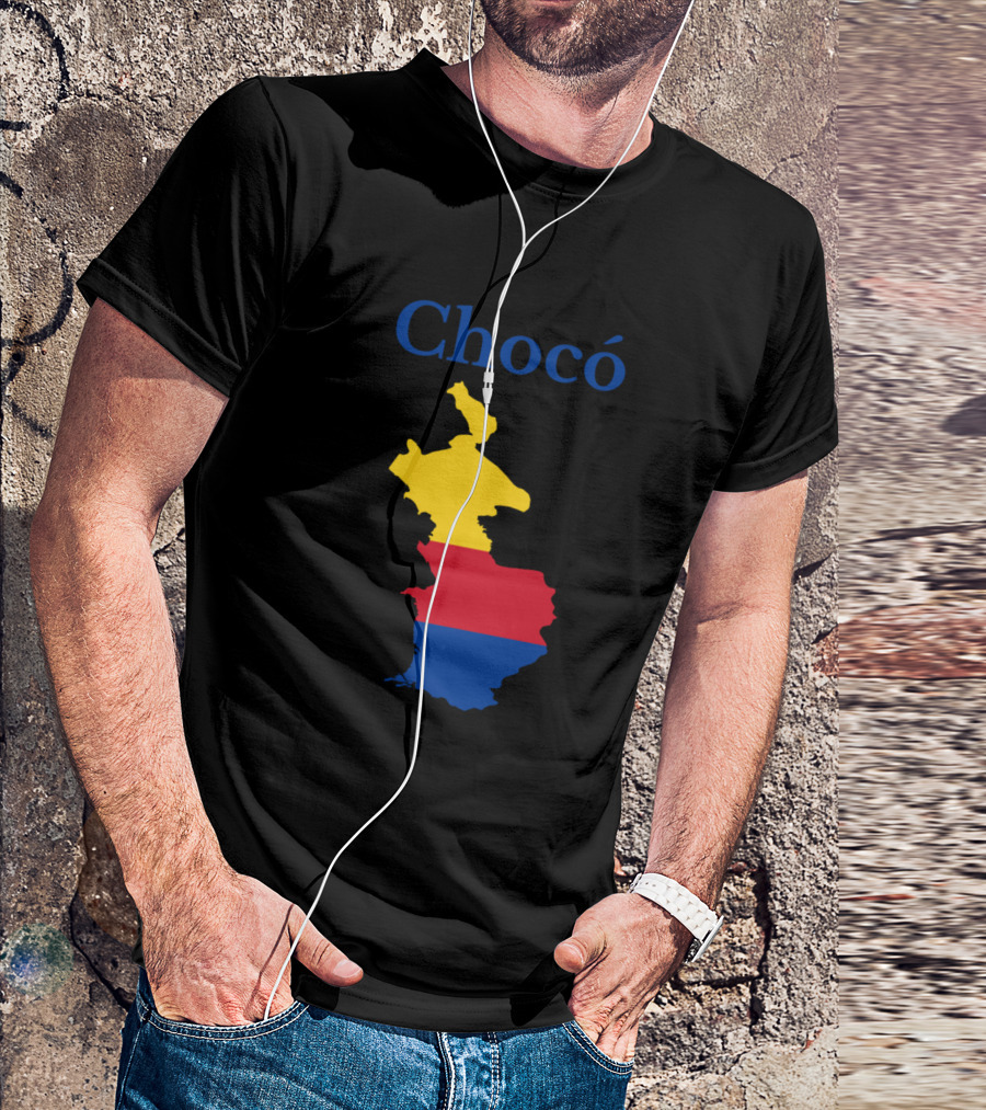 Chocó Colombia Map With National Colors T-Shirt