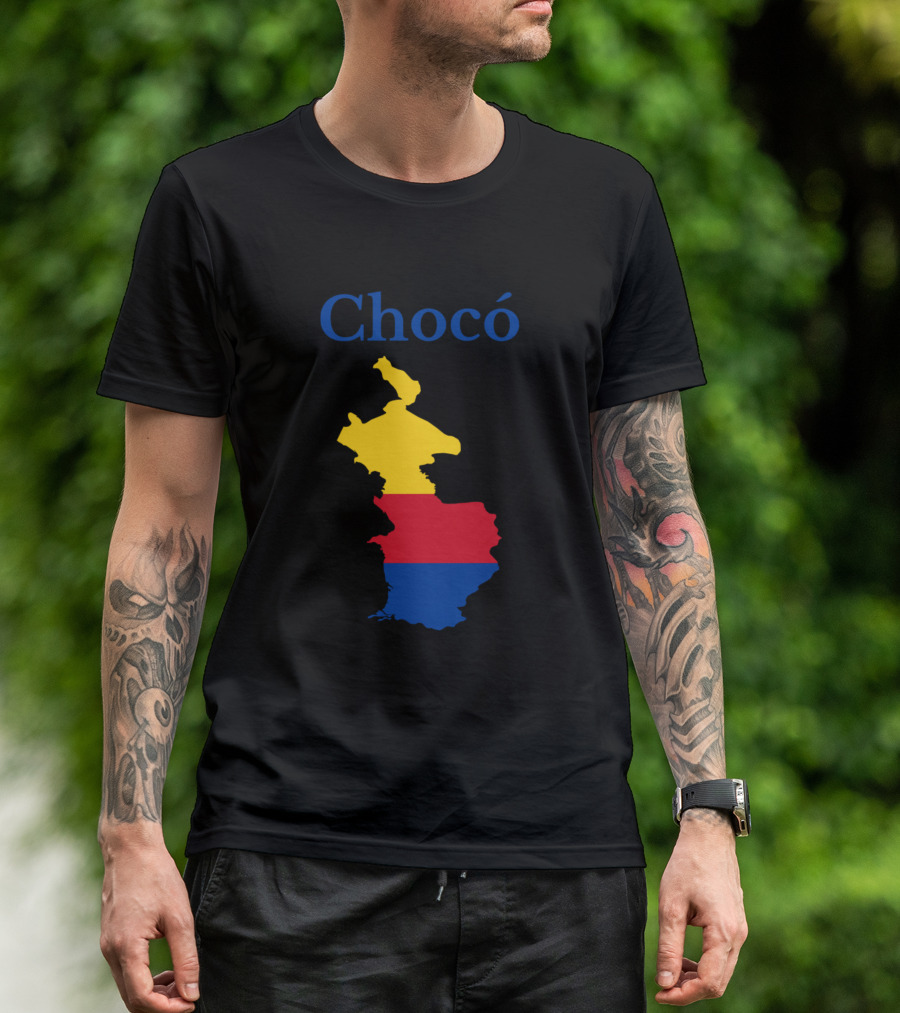 Chocó Colombia Map With National Colors T-Shirt