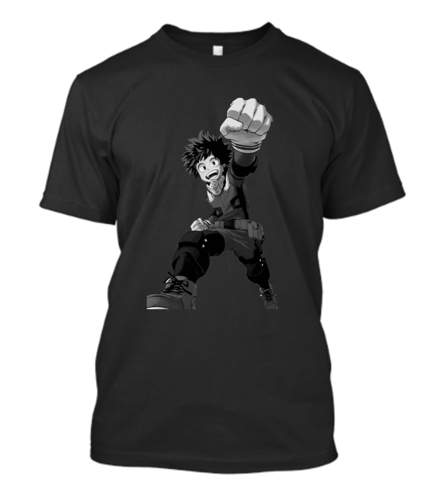 Deku Izuku Midoriya My Hero Academia Manga Style Action Pose T-Shirt