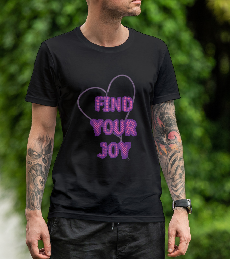 Find Your Joy Heart Neon T-Shirt
