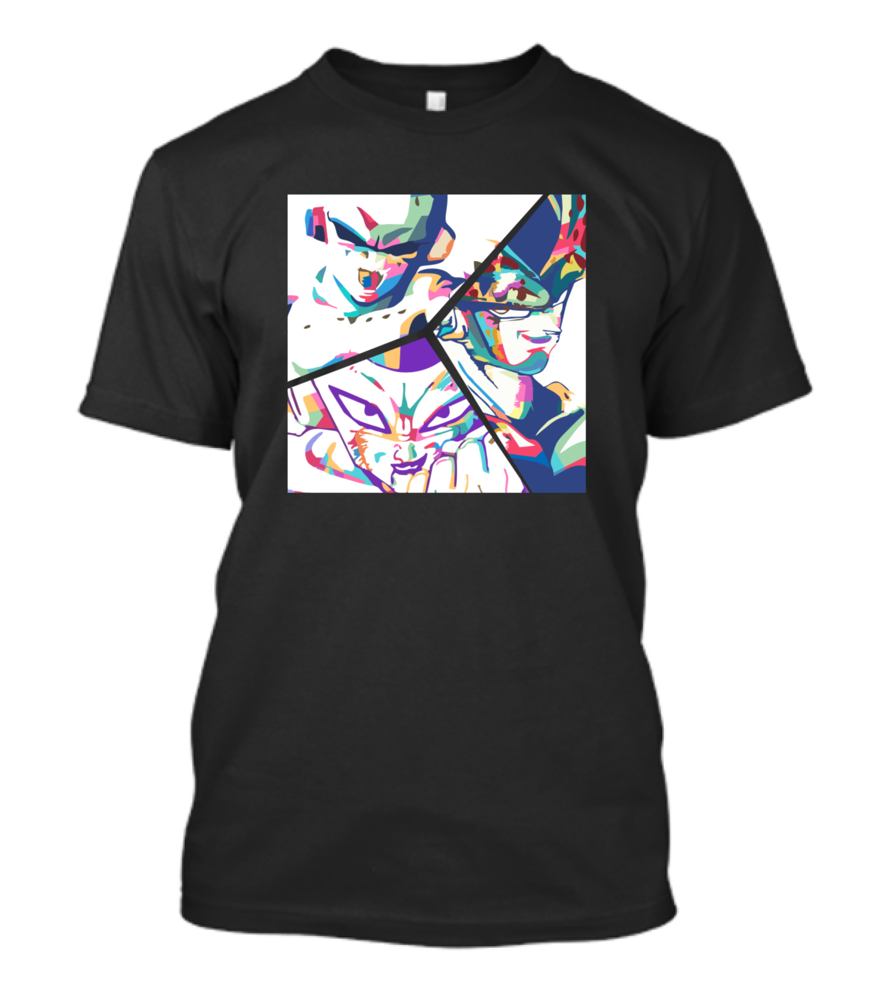 Frieza Buu Cell Dragon Ball Villains Collage T-Shirt