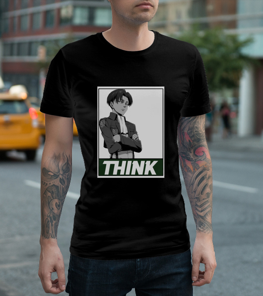 Levi Think Manga Character T-Shirt