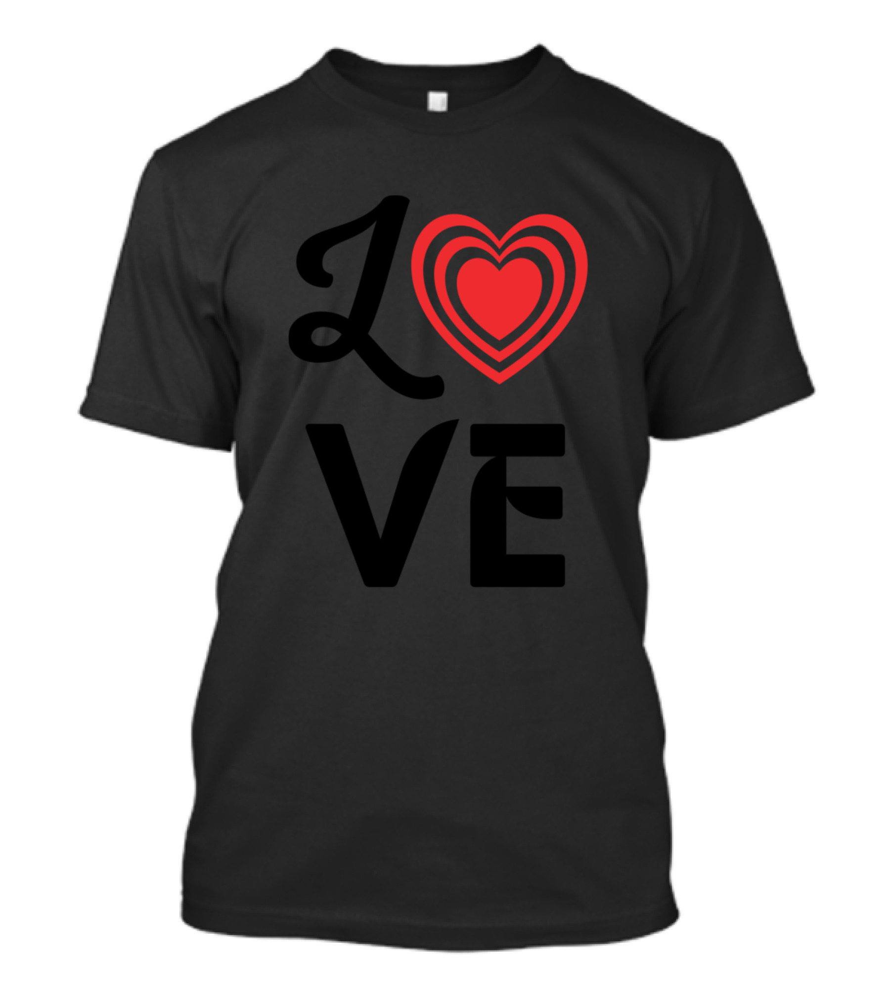 Love Heart Be Kind Red Black T-Shirt