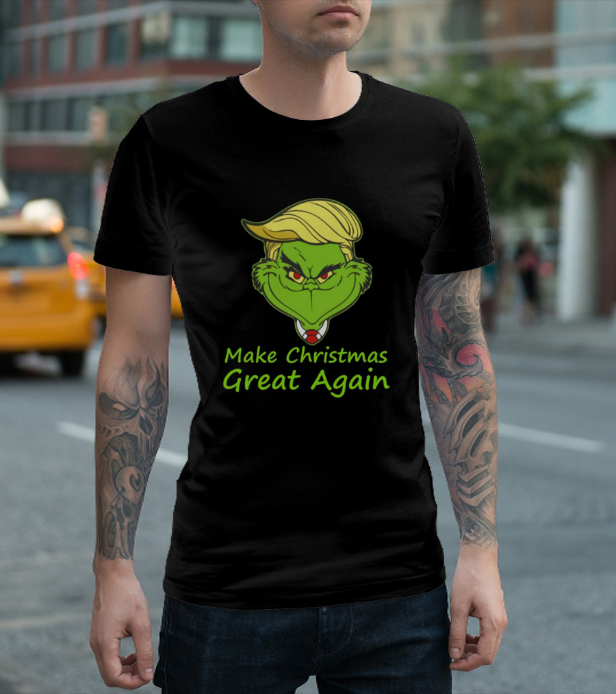 Make Christmas Great Again The Grinch Trump Hair T-Shirt