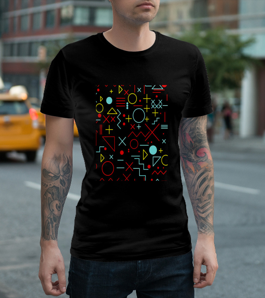 Mathematics Geometry Circles Triangles And Crosses T-Shirt