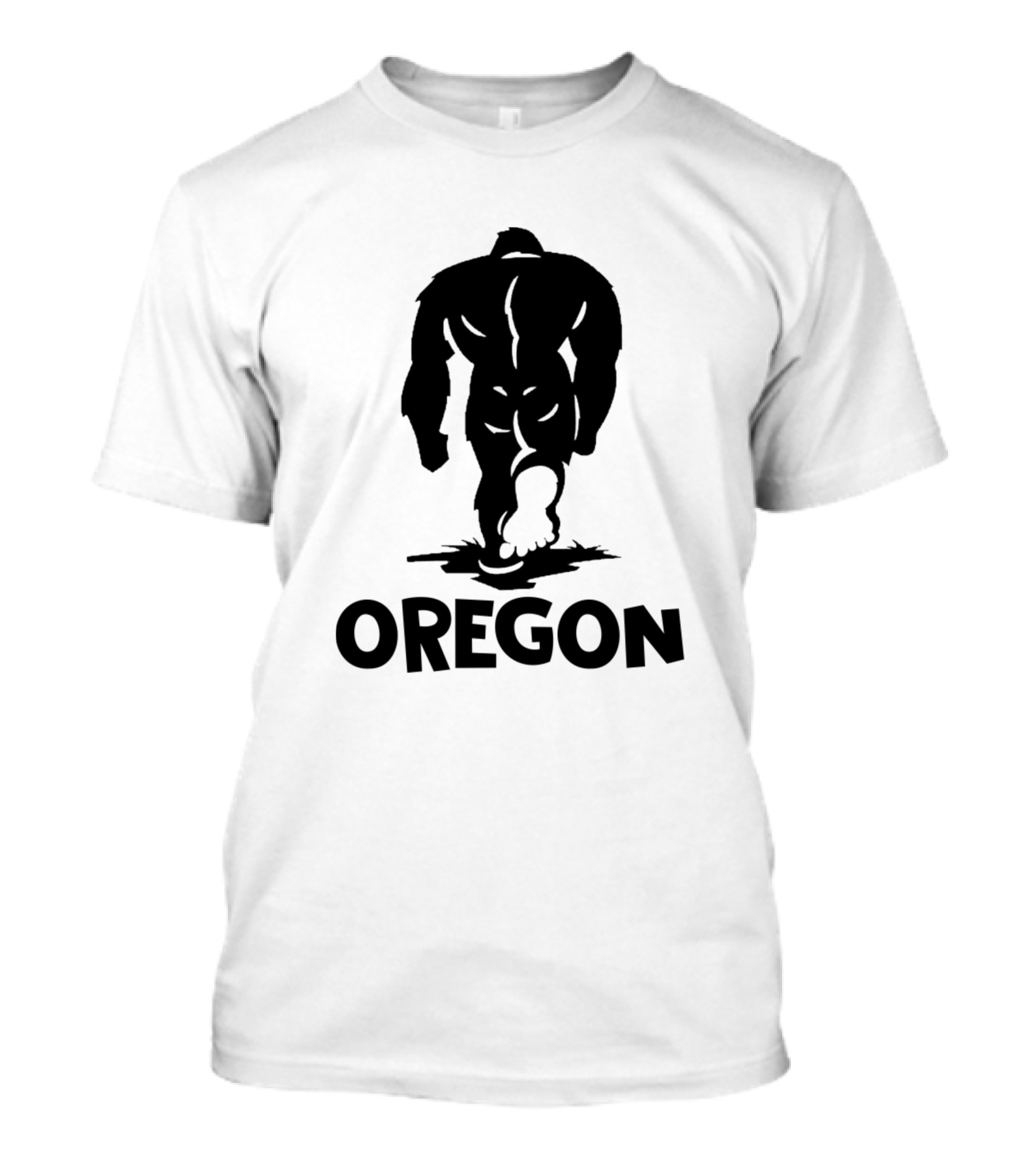 Oregon Bigfoot Silhouette Walking T-Shirt