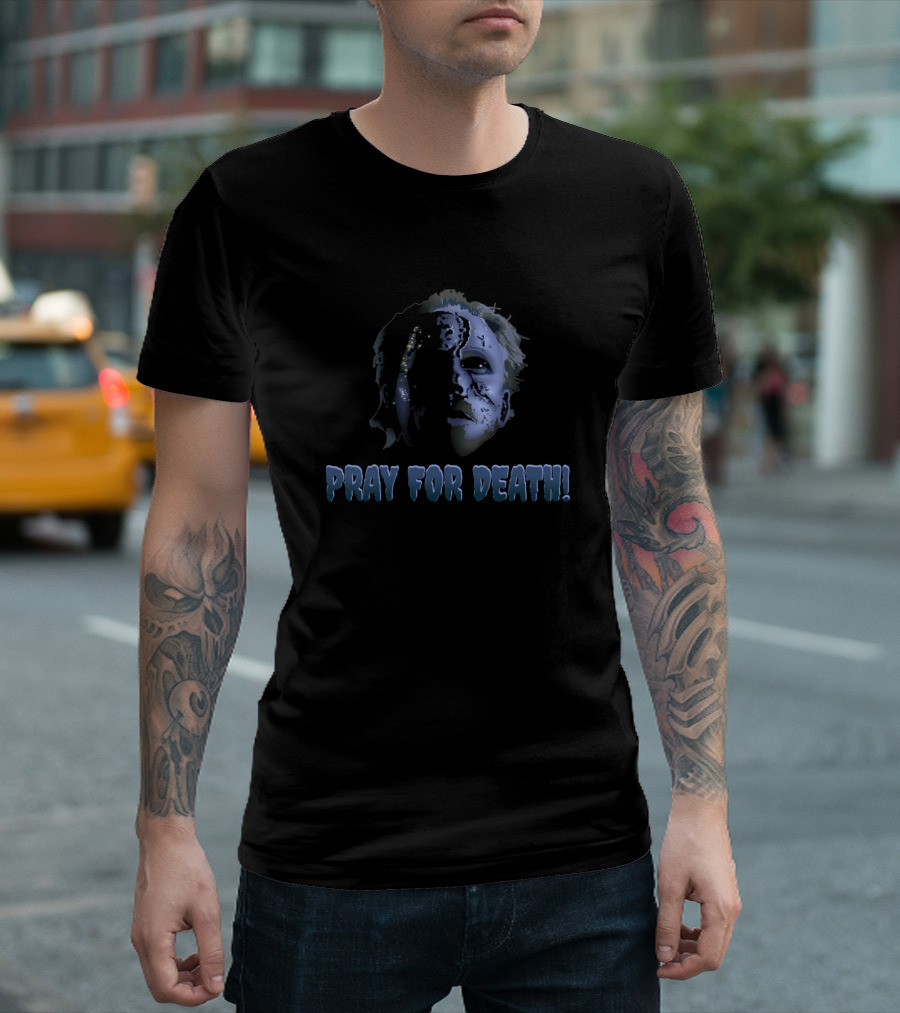 Pray For Death Horror Mask Face T-Shirt