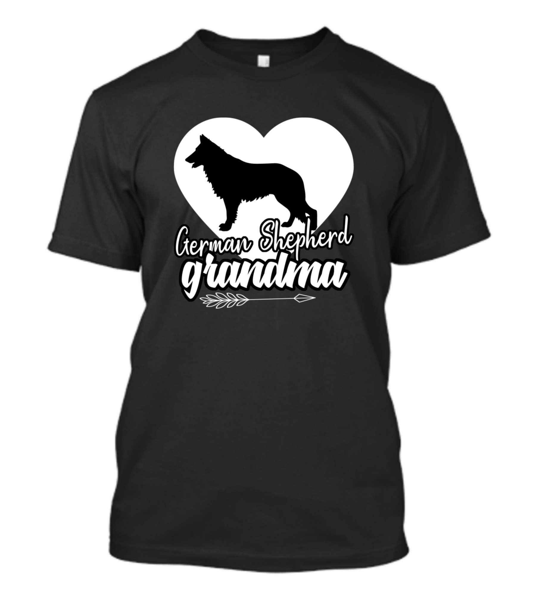 German Shepherd Grandma Heart Arrow Mother T-Shirt