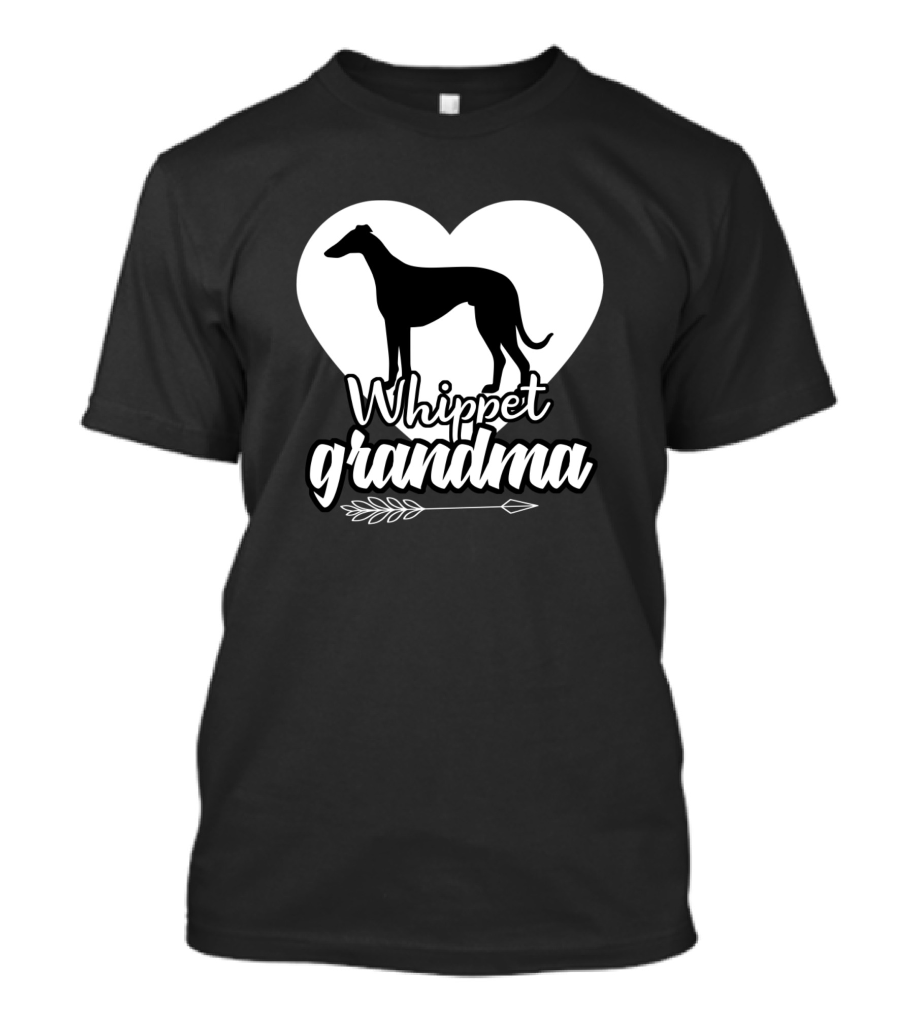 Whippet Grandma Heart Arrow T-Shirt