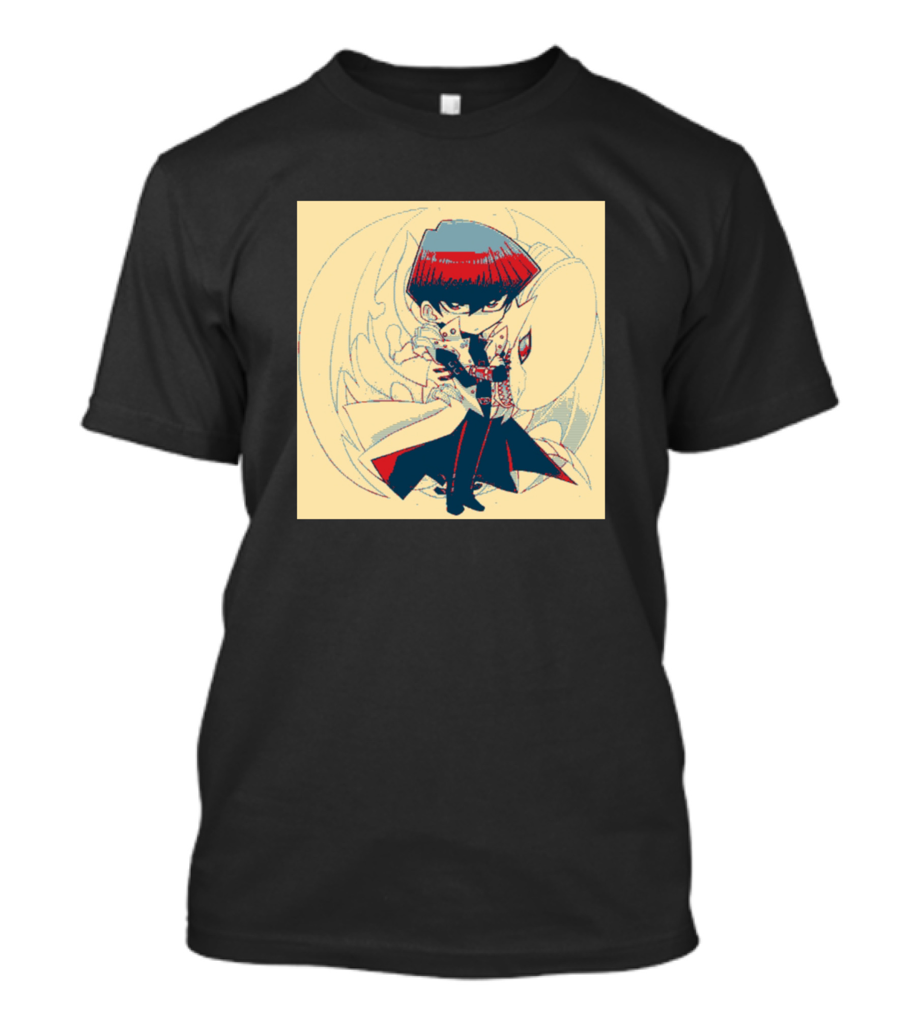 Seto Kaiba Yu-Gi-Oh Chibi Character Holding Blue-Eyes White Dragon T-Shirt