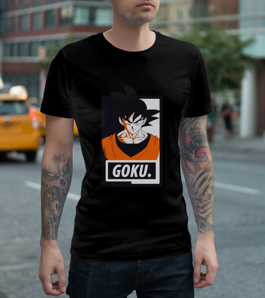 Son Goku Iconic Orange Gi Anime Character Stance T-Shirt