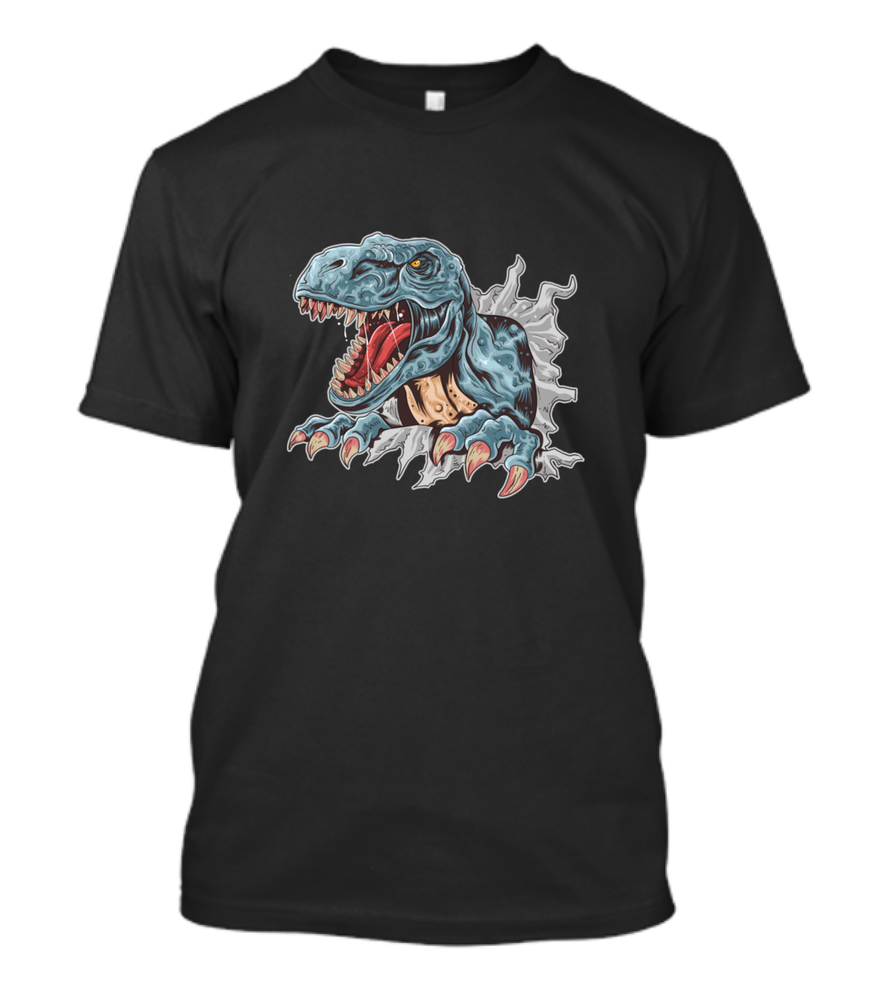 Trex Dinosaur Breaking Through Wall T-Shirt