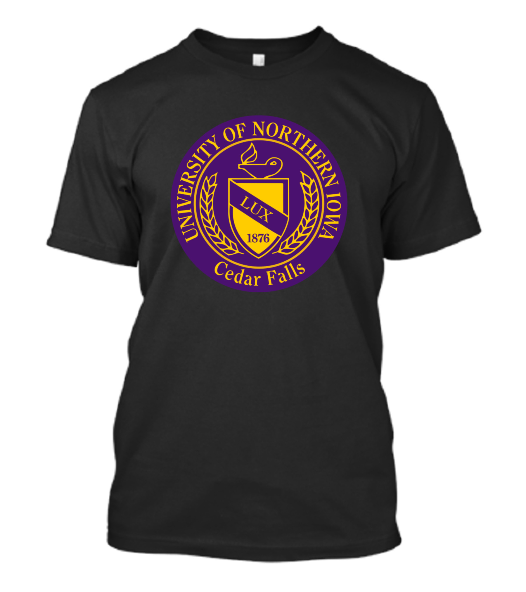 University Of Northern Iowa Cedar Falls Lux 1876 Emblem T-Shirt