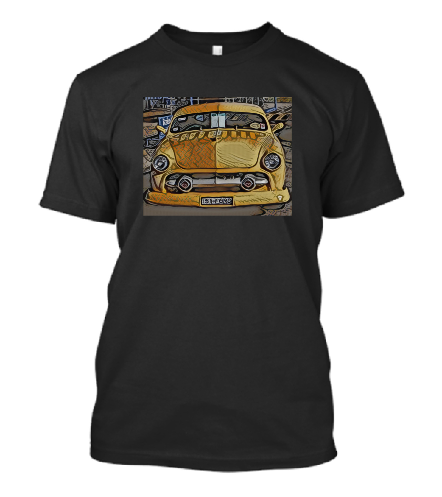 Vintage Car Classic Yellow Retro Automotive 1954 T-Shirt