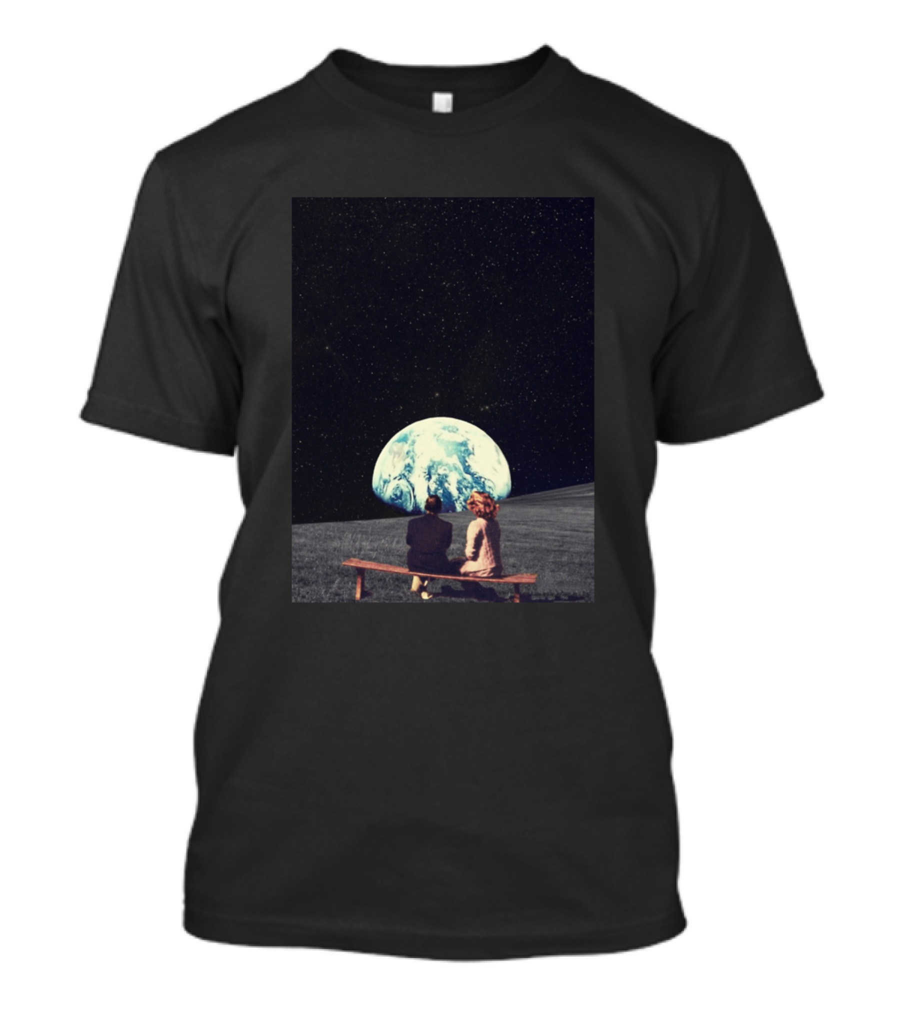 We Used To Live There Earth Space Viewing Vintage Couple T-Shirt