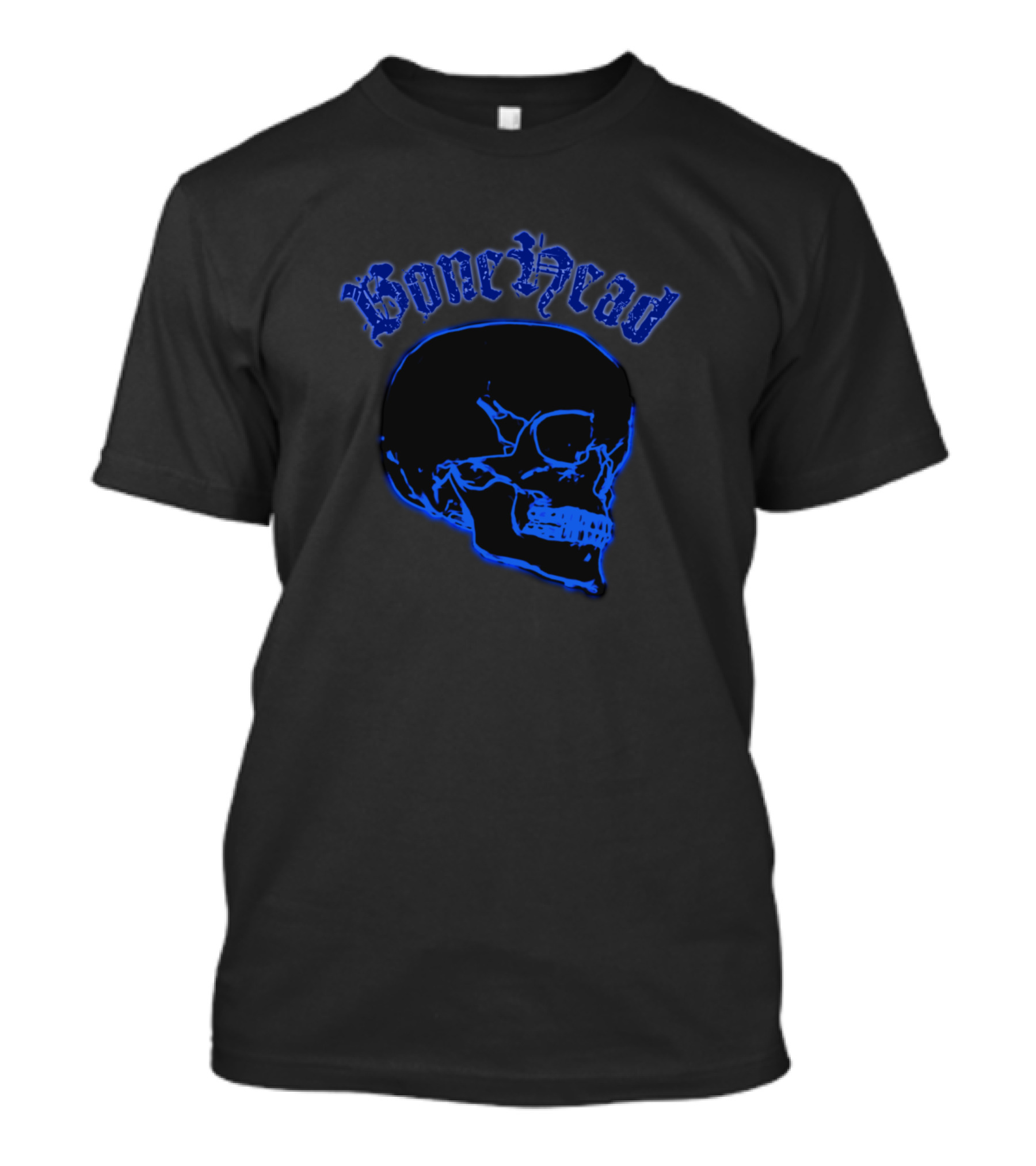 Bonehead Neon Blue Skull T-Shirt