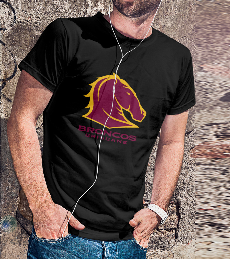 Broncos Brisbane Rugby Team Iconic Horse Head T-Shirt