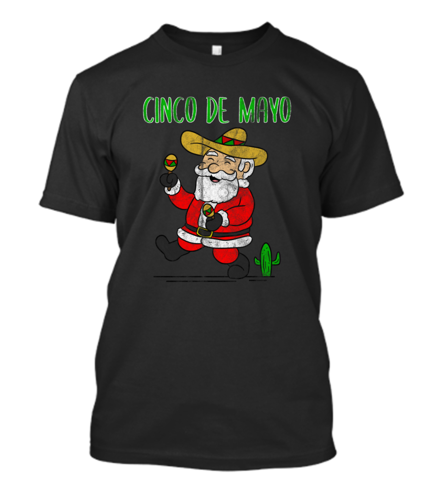 Cinco De Mayo Santa Claus Mexico Fiesta T-Shirt