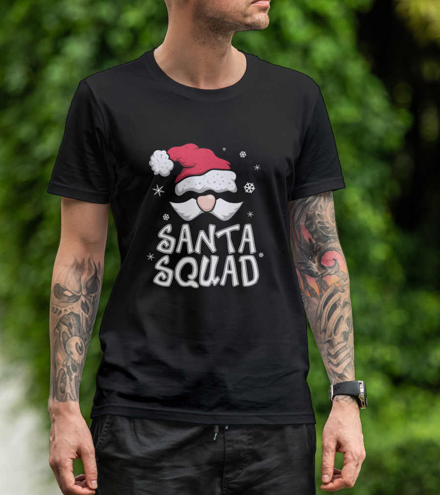 Santa Squad Christmas Snowflakes Family T-Shirt