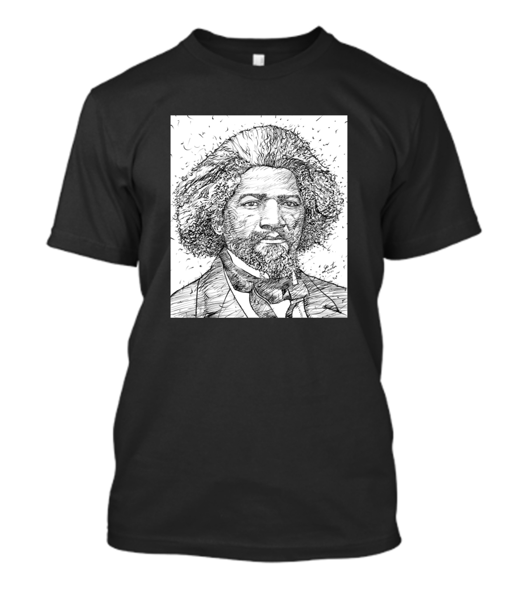 Frederick Douglass Detailed Ink T-Shirt